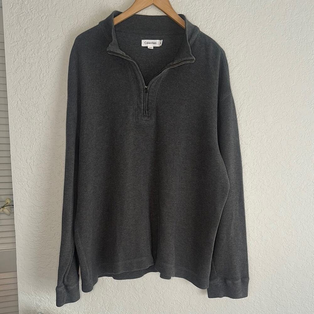 Calvin Klein Dark Gray Zip Up Sweater